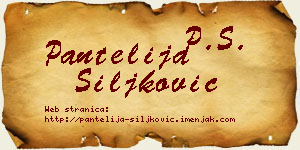 Pantelija Šiljković vizit kartica